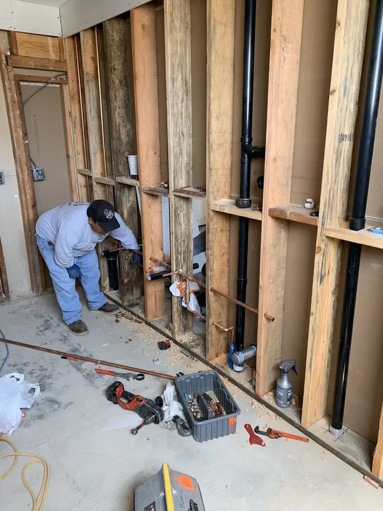Commercial rough-in plumbing for Gas Line Repair in Wranglers Roost